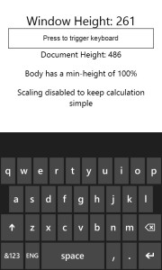 Windows Phone 8 IE 10 with Keyboard Up
