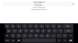 Windows 8 IE 11 with Keyboard Up